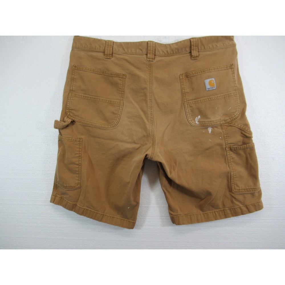 Carhartt Distressed Relaxed Rugged Flex Shorts Men 40 Brown Carpenter 103652